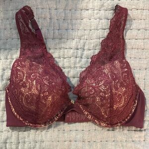 ThirdLove Lace Contour Plunge Bra: 34D1/2. Removable pads to boost or even out